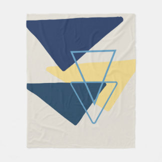 Cobertor De Velo Forma Abstrato de Triângulo Azul e Areia n.o 1