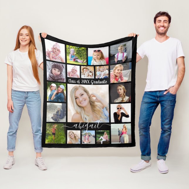 Cobertor De Velo Formando de Colagem de Fotos 19 Script Manuscrito  (In Situ)