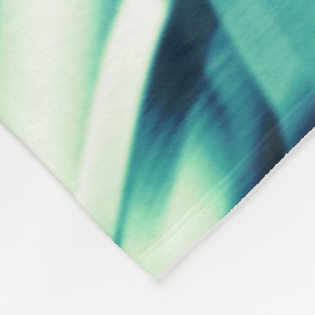 Cobertor De Velo Formas azuis esverdeadas curvas, tons cianos de ex (Quina)