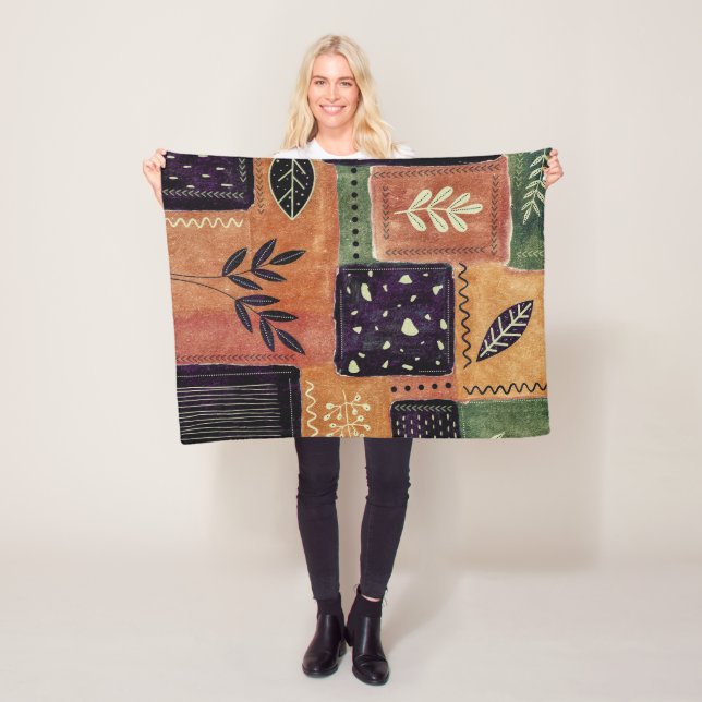 Cobertor De Velo Formas e Folhas de Círculos Geométricos abstrato | (In Situ)