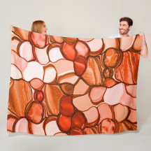 Formas irregulares como sementes, tons de coral e 