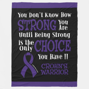 Cobertor De Velo Forte/Escolha... O Fleece Blanket de Crohn