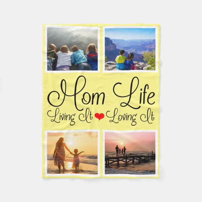 Cobertor De Velo Foto Amarela da Mãe Vida (Frente)