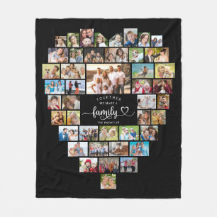 Cobertor De Velo Foto Colagem Coração Juntos Fazemos Uma Família