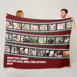 Cobertor De Velo Foto Collage Film Strip Personalizada DIY Personal