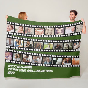 Cobertor De Velo Foto Collage Film Strip Personalizada DIY Personal
