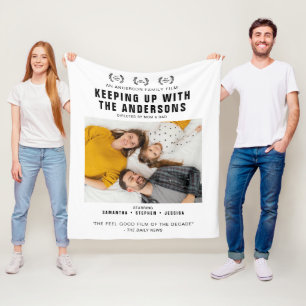 Cobertor De Velo Foto com Estilo de Cartaz de Filme Engraçado para