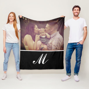Cobertor De Velo Foto Crie seu próprio monograma personalizado inic