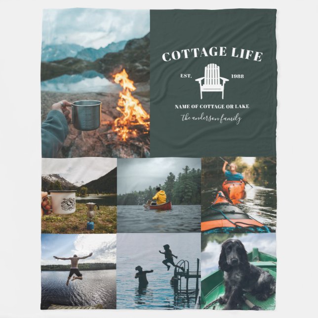 Cobertor De Velo Foto da família de fotos múltiplas  (Frente)