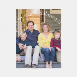 Cobertor De Velo Foto da família Feliz Natal