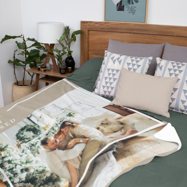 Cobertor De Velo Foto da família moderna | Feliz alegre abençoada (Criador carregado)