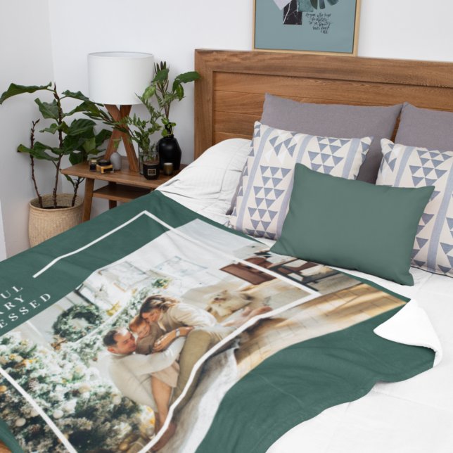 Cobertor De Velo Foto da família moderna | Feliz alegre abençoada | (Criador carregado)