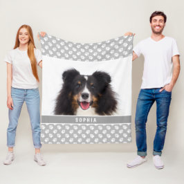 Cobertor De Velo Foto de animal de estimação personalizada com pata