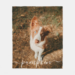 Cobertor De Velo Foto de animal personalizado Chic Rústico Simples