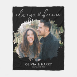 Cobertor De Velo Foto de Casamento de Casal Sempre e para Sempre