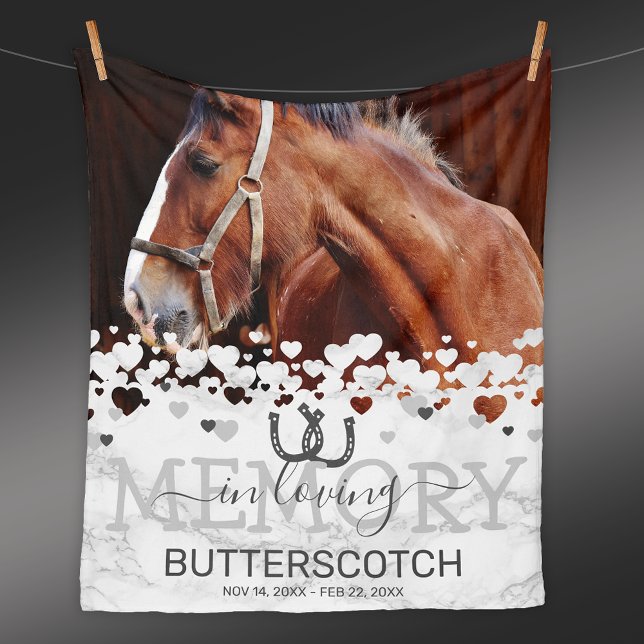 Cobertor De Velo Foto de Cavalo de Pet Memorial (Criador carregado)