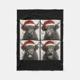 Cobertor De Velo Foto de Natal Engraçada de Mulheres Vaca das Terra