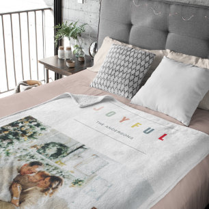 Cobertor De Velo Foto de Natal Moderno Simples   Feriado alegre