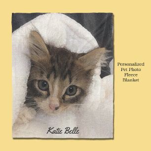 Cobertor De Velo Foto de Pet Personalizada Monograma