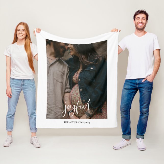 Cobertor De Velo Foto de Script Manuscrito Moderno Joyful (In Situ)