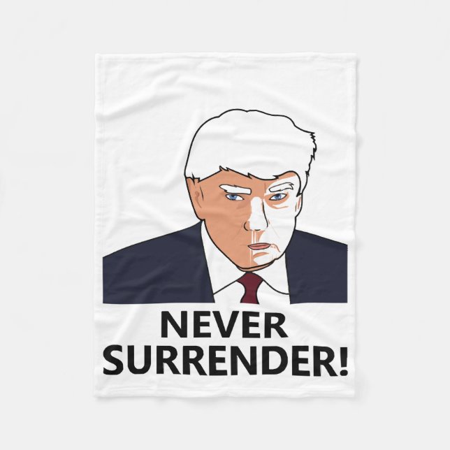 Cobertor De Velo Foto de Trump Nunca se Render Mug (Frente)