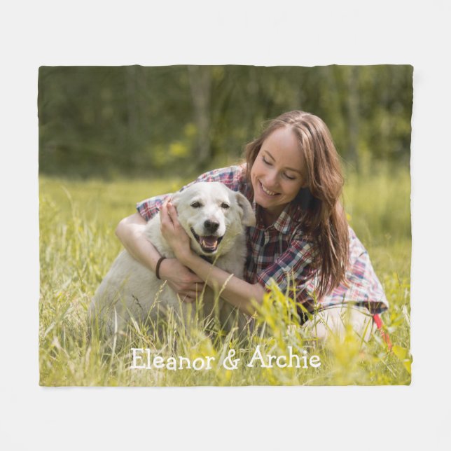 Cobertor De Velo Foto Divertida de Animal de Estimação Personalizad (Frente (Horizontal))
