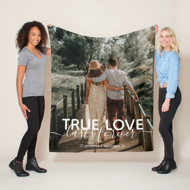 Cobertor De Velo Foto do Casal True Love