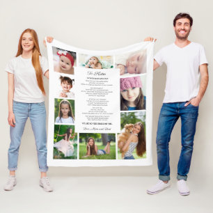 Cobertor De Velo Foto do Dia 9 da Graduação da Filha