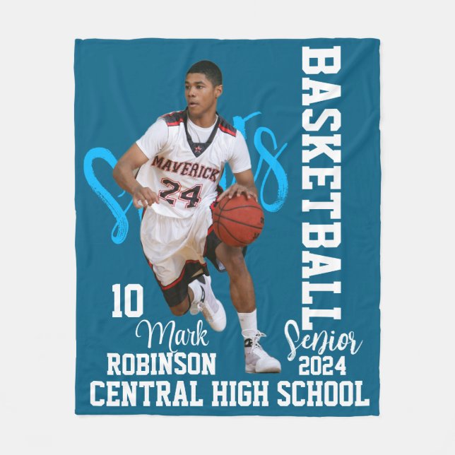 Cobertor De Velo Foto do jogo do jogador de basquete (Frente)