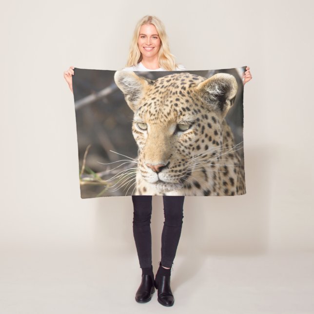 Cobertor De Velo Foto do retrato do leopardo (In Situ)