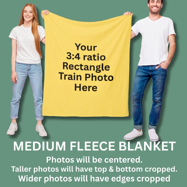 Cobertor De Velo Foto Do Seu Próprio Comboio Aqui - Médio (Criador carregado)