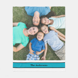 Cobertor De Velo Foto e nome da família personalizada