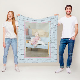 Cobertor De Velo Foto e texto personalizado exclusivo DIY personali