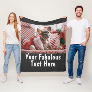 Cobertor De Velo Foto e texto personalizados