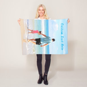 Cobertor De Velo Foto e texto personalizados - Seu próprio Design 