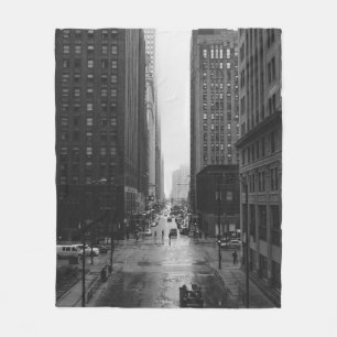 COBERTOR DE VELO FOTO GRAYSCALE DA RUA CIDADE