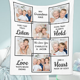 Cobertor De Velo Foto Personalizada A Avó Te Ama Vovó