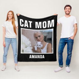 Cobertor De Velo Foto personalizada da Cat Mãe Personalizada