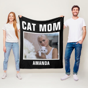 Cobertor De Velo Foto personalizada da Cat Mãe Personalizada