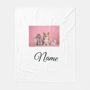 Cobertor De Velo Foto personalizada de animal colorido simples adic