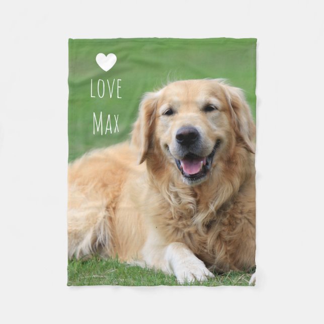 Cobertor De Velo Foto Personalizada de Cachorro (Frente)
