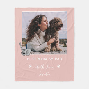 Cobertor De Velo Foto Personalizada de Pet Melhor Mãe Por Par Golf