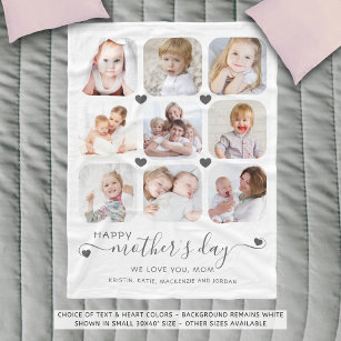 Cobertor De Velo Foto personalizada do feliz dia de as mães 9