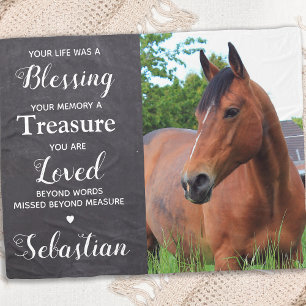 Cobertor De Velo Foto personalizada do Pet Memorial Keepape Horse