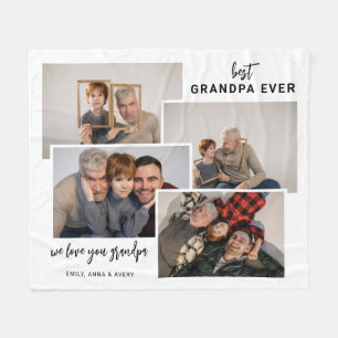 Cobertor De Velo Foto personalizada do vovô Fleece Blanket