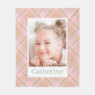 Cobertor De Velo Foto personalizada Elegante Preppy Girl