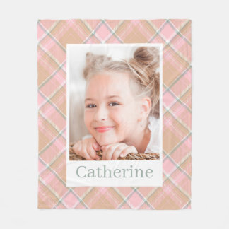 Cobertor De Velo Foto personalizada Elegante Preppy Girl