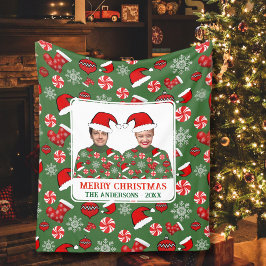 Cobertor De Velo Foto personalizada engraçada Feliz Natal Feia Doce