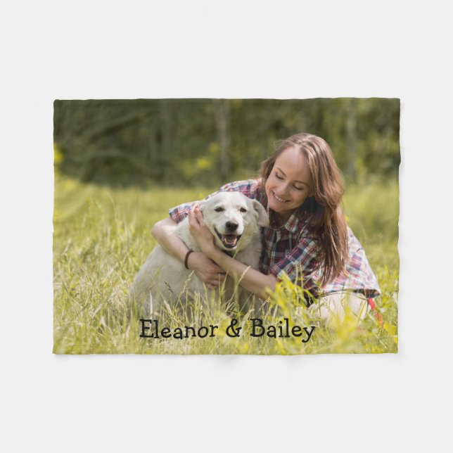 Cobertor De Velo Foto personalizada personalizada de Pet moderna di (Frente (Horizontal))