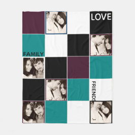 Cobertor De Velo Foto personalizada Turquesa de EggPlant Blanket